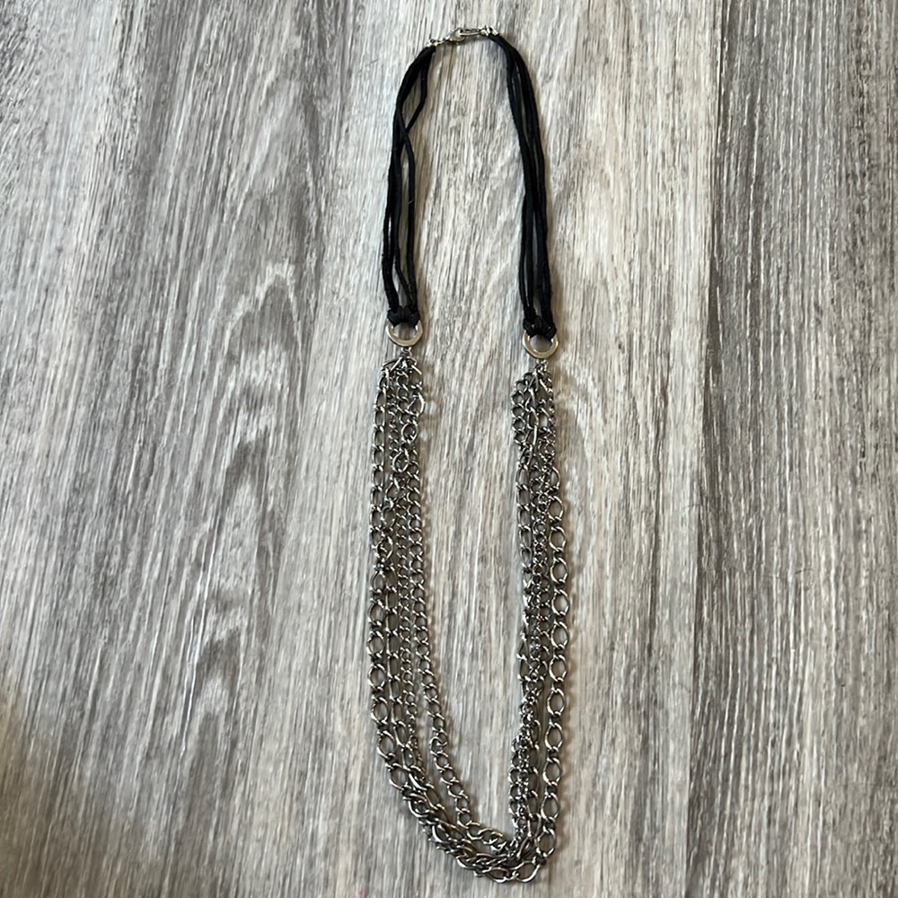 Black and gunmetal necklace